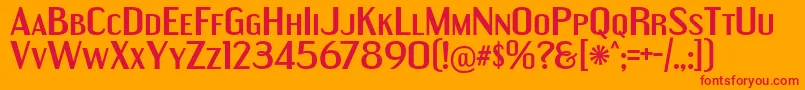 EngebrechtreExBd Font – Red Fonts on Orange Background