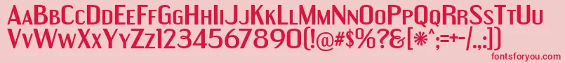 EngebrechtreExBd Font – Red Fonts on Pink Background