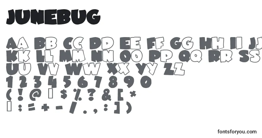 JUNEBUG (131220)フォント–アルファベット、数字、特殊文字