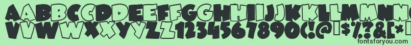 JUNEBUG Font – Black Fonts on Green Background