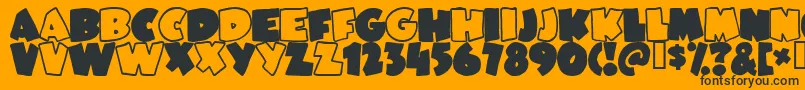 JUNEBUG Font – Black Fonts on Orange Background