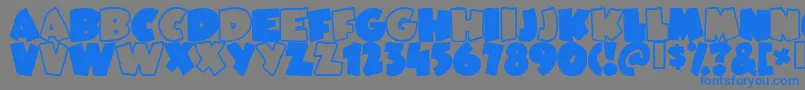 JUNEBUG Font – Blue Fonts on Gray Background