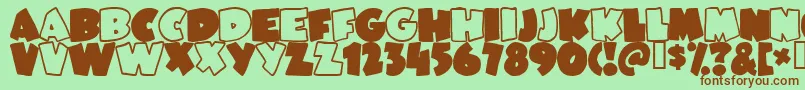 JUNEBUG Font – Brown Fonts on Green Background