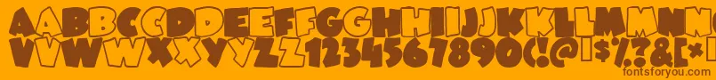 JUNEBUG Font – Brown Fonts on Orange Background