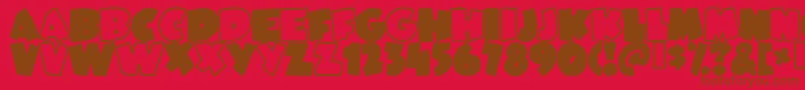 JUNEBUG Font – Brown Fonts on Red Background