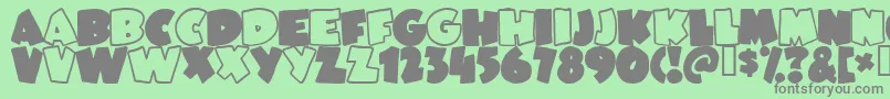JUNEBUG Font – Gray Fonts on Green Background