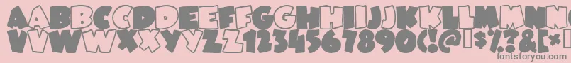 JUNEBUG Font – Gray Fonts on Pink Background