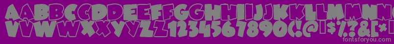 JUNEBUG Font – Gray Fonts on Purple Background