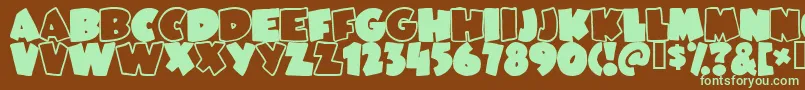 JUNEBUG Font – Green Fonts on Brown Background