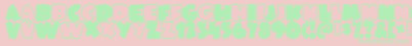 JUNEBUG-Schriftart – Grüne Schriften auf rosa Hintergrund