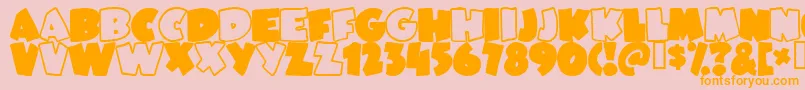 JUNEBUG Font – Orange Fonts on Pink Background
