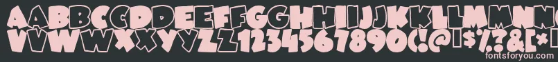 Czcionka JUNEBUG – różowe czcionki na czarnym tle