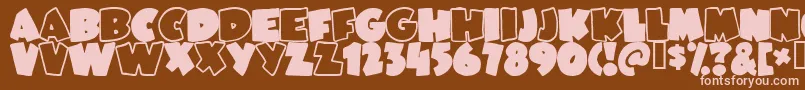 JUNEBUG Font – Pink Fonts on Brown Background