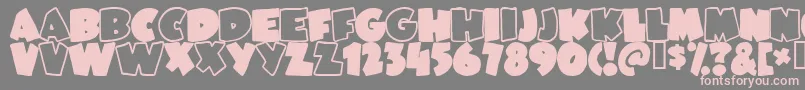 JUNEBUG Font – Pink Fonts on Gray Background