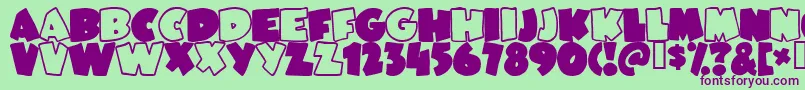 JUNEBUG Font – Purple Fonts on Green Background