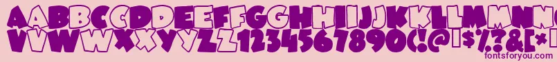 JUNEBUG Font – Purple Fonts on Pink Background