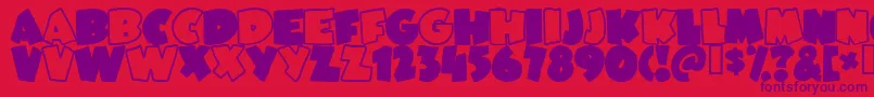 JUNEBUG Font – Purple Fonts on Red Background