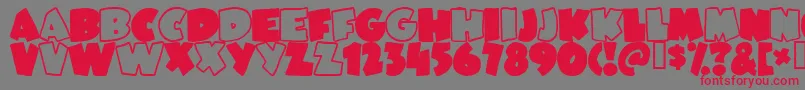 JUNEBUG Font – Red Fonts on Gray Background