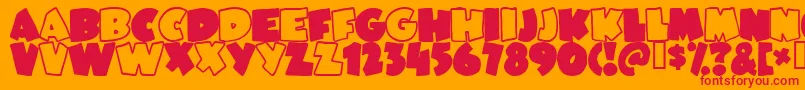 JUNEBUG Font – Red Fonts on Orange Background