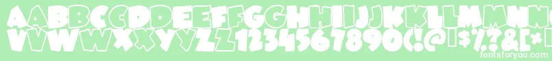 JUNEBUG Font – White Fonts on Green Background