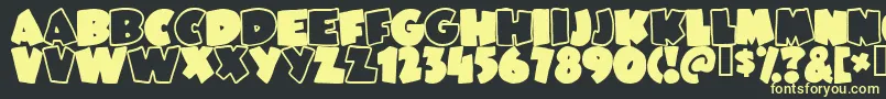 JUNEBUG Font – Yellow Fonts on Black Background