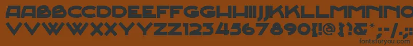 JUNESN  -fontti – mustat fontit ruskealla taustalla