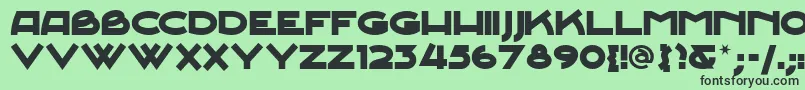 JUNESN   Font – Black Fonts on Green Background