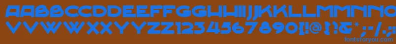 JUNESN   Font – Blue Fonts on Brown Background