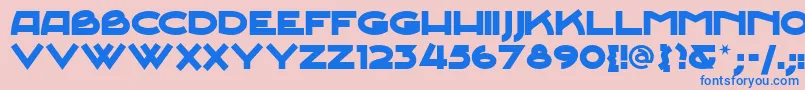 JUNESN   Font – Blue Fonts on Pink Background