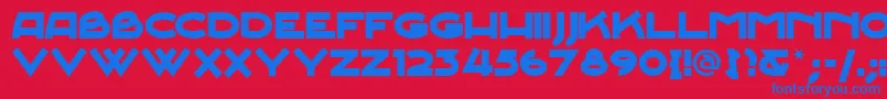 JUNESN   Font – Blue Fonts on Red Background