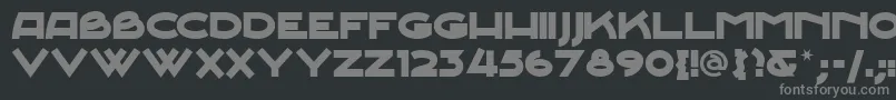 JUNESN  -fontti – harmaat kirjasimet mustalla taustalla