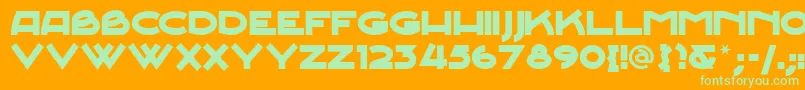 JUNESN   Font – Green Fonts on Orange Background