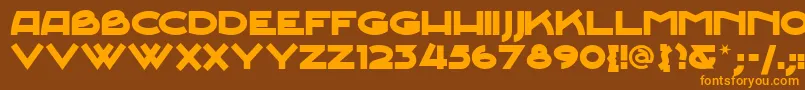 JUNESN   Font – Orange Fonts on Brown Background
