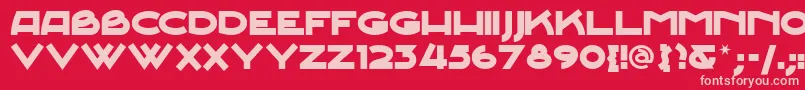 JUNESN   Font – Pink Fonts on Red Background
