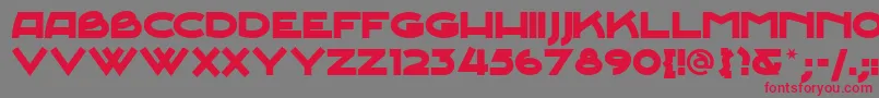 JUNESN   Font – Red Fonts on Gray Background