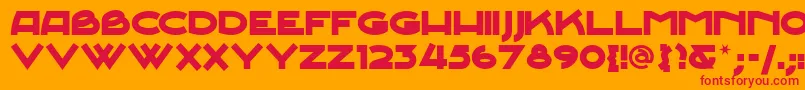 JUNESN   Font – Red Fonts on Orange Background