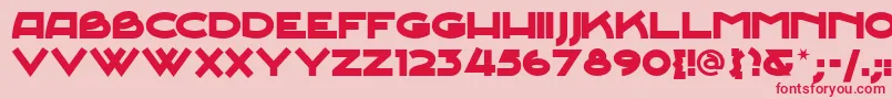 JUNESN   Font – Red Fonts on Pink Background