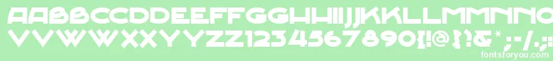 JUNESN   Font – White Fonts on Green Background