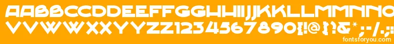 JUNESN  -Schriftart – Weiße Schriften auf orangefarbenem Hintergrund
