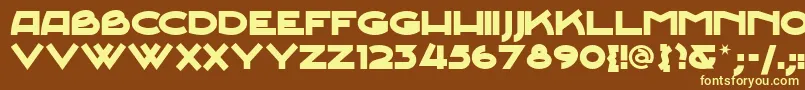 JUNESN   Font – Yellow Fonts on Brown Background