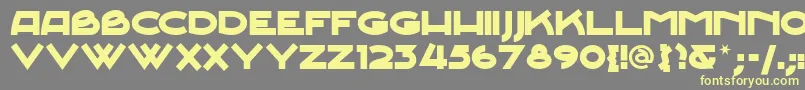 Шрифт JUNESN   – жёлтые шрифты на сером фоне