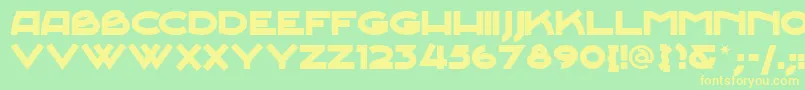 JUNESN   Font – Yellow Fonts on Green Background