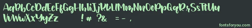 フォントJunetteDEMO Regular – 黒い背景に緑の文字