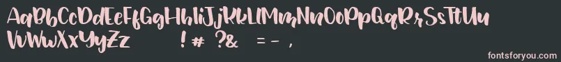 JunetteDEMO Regular Font – Pink Fonts on Black Background