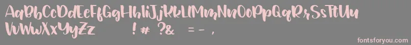 JunetteDEMO Regular Font – Pink Fonts on Gray Background