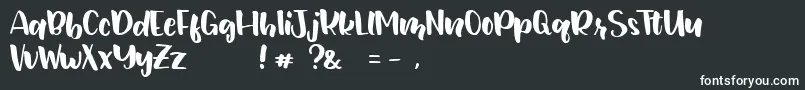 Шрифт JunetteDEMO Regular – белые шрифты на чёрном фоне