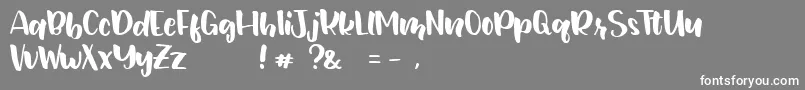 フォントJunetteDEMO Regular – 灰色の背景に白い文字