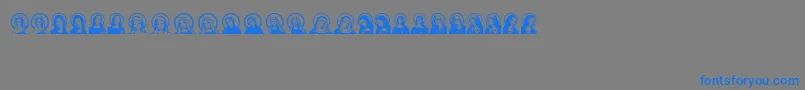 JungfrauMaria Font – Blue Fonts on Gray Background