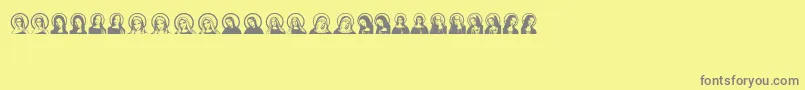 JungfrauMaria Font – Gray Fonts on Yellow Background