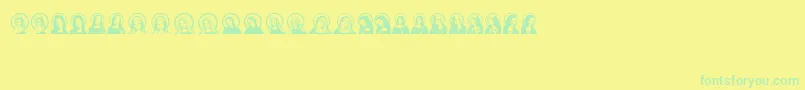 JungfrauMaria Font – Green Fonts on Yellow Background